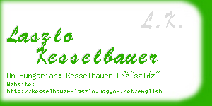 laszlo kesselbauer business card